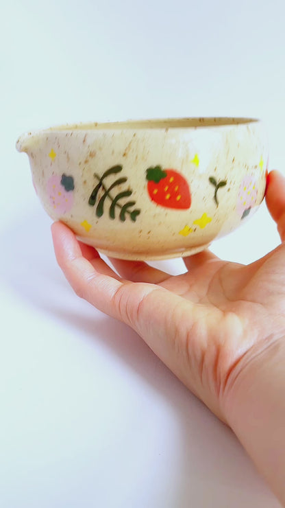 matcha bowl - strawberry ribbon 🌿🎀