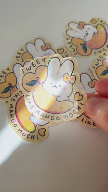 Mango Bunny Vinyl Sticker